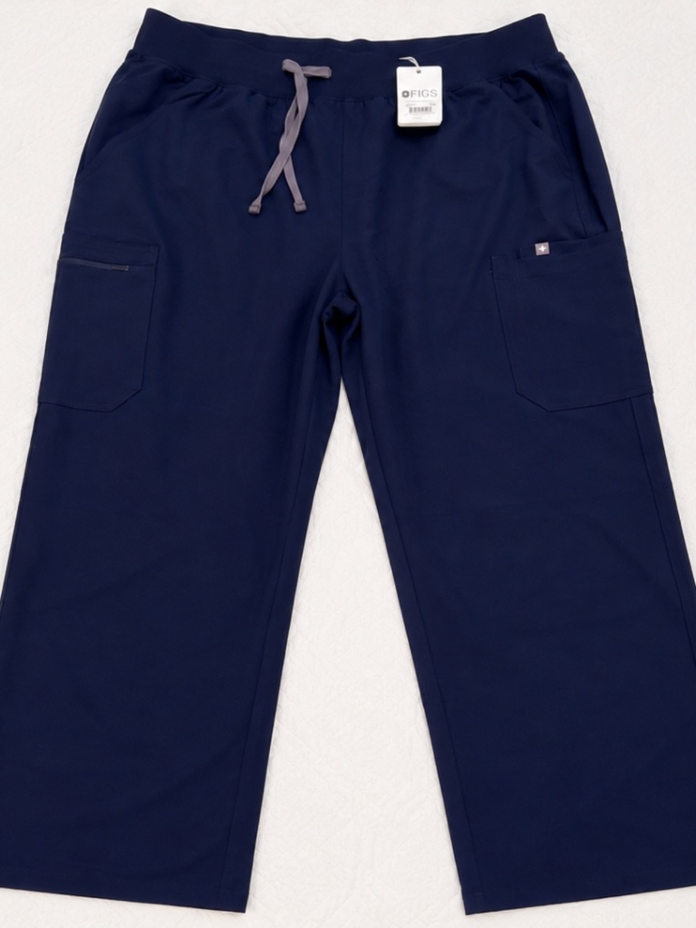 FIGS High Waisted Yola Scrub Pants Navy 2XL Regular NWT - Picture 2 of 4